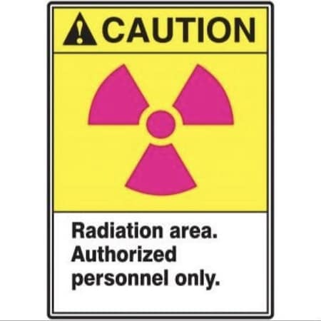 Accuform Radiation & Laser Sign, 10 in H x 7 in W, Accu-Shield MRAD635XP